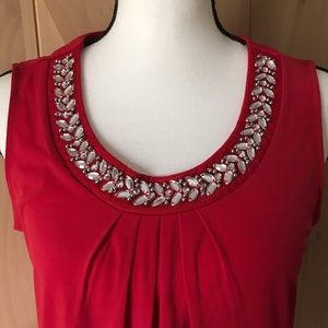 💕 Embellished Sleeveless Top - EUC - Medium